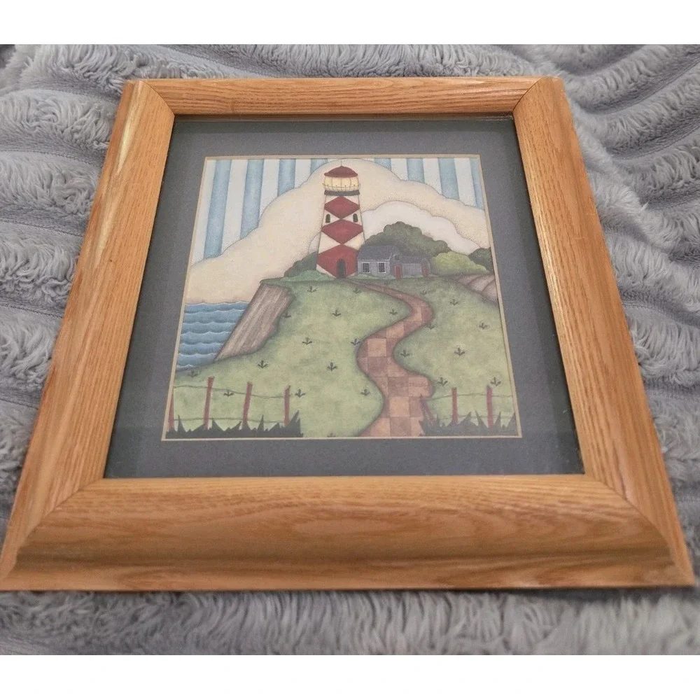 VINTAGE Framed Art Print Robin Betterley Seascape Light 2000 Target EUC!